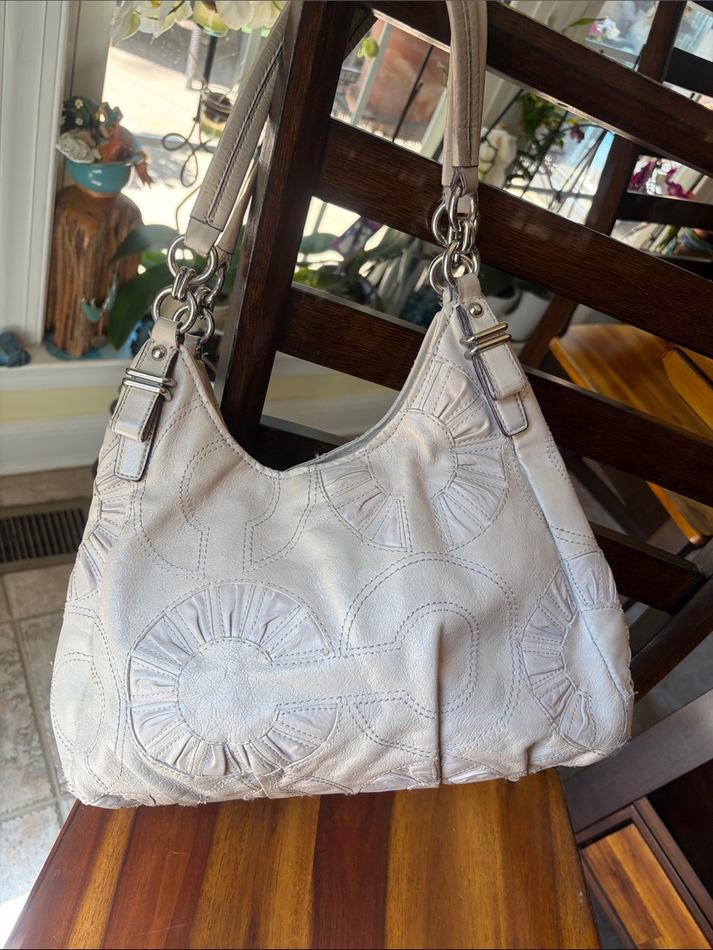 Coach Madison embellished Leather Shoulder Bag